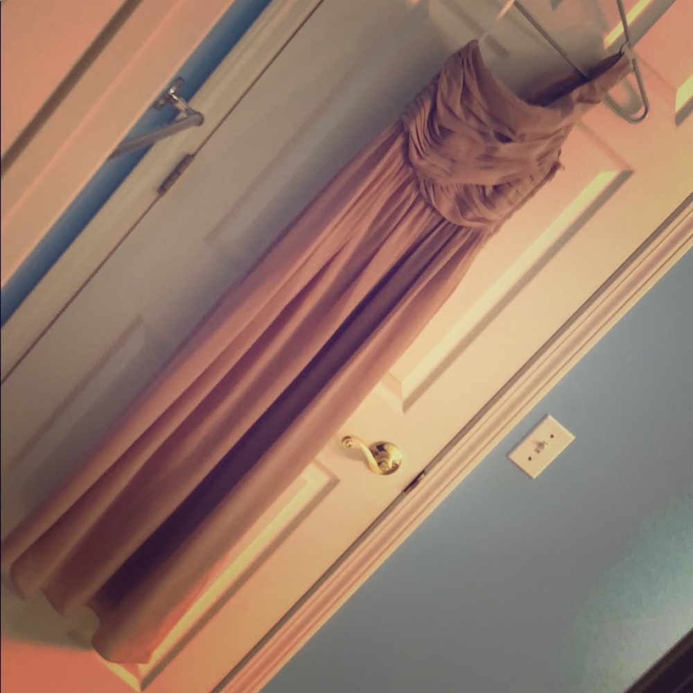 Blush One-shoulder Bridesmaid Gown